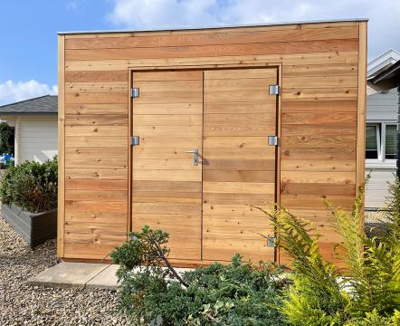 Modern Shed 3m x 2.5m Cedar Cladding