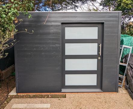 Modern Shed 3m x 2.4m Black Grey