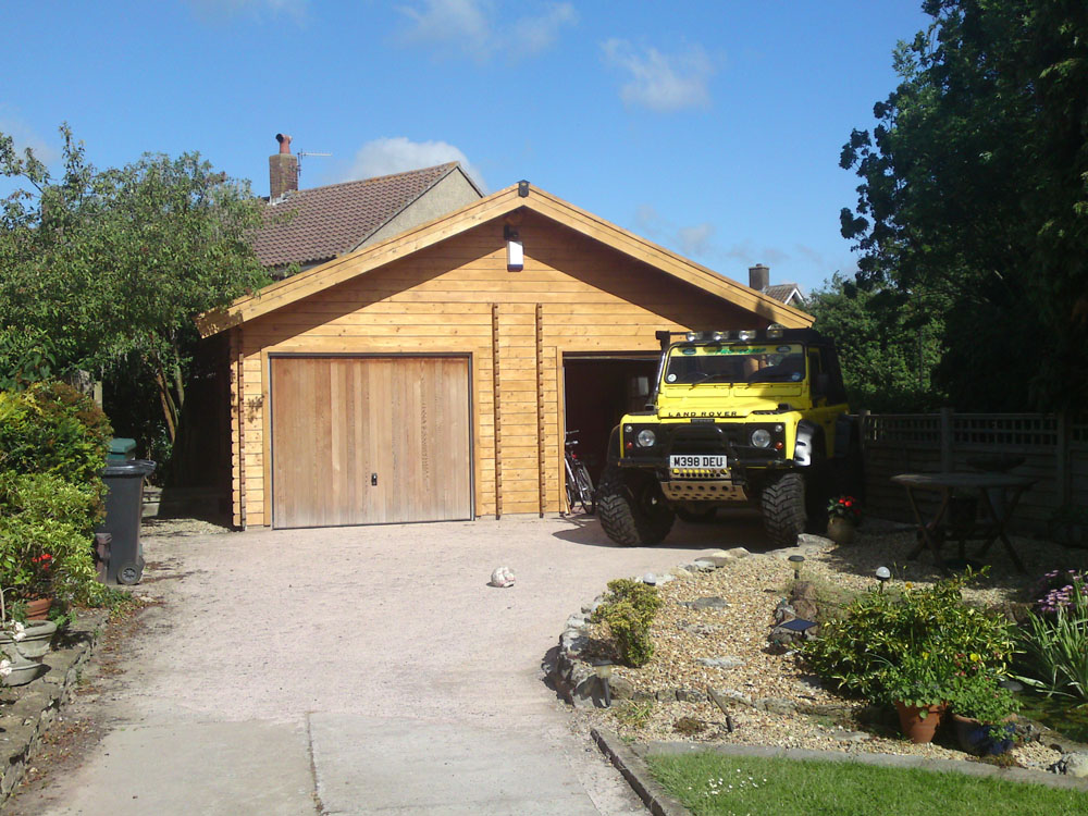 wooden garage